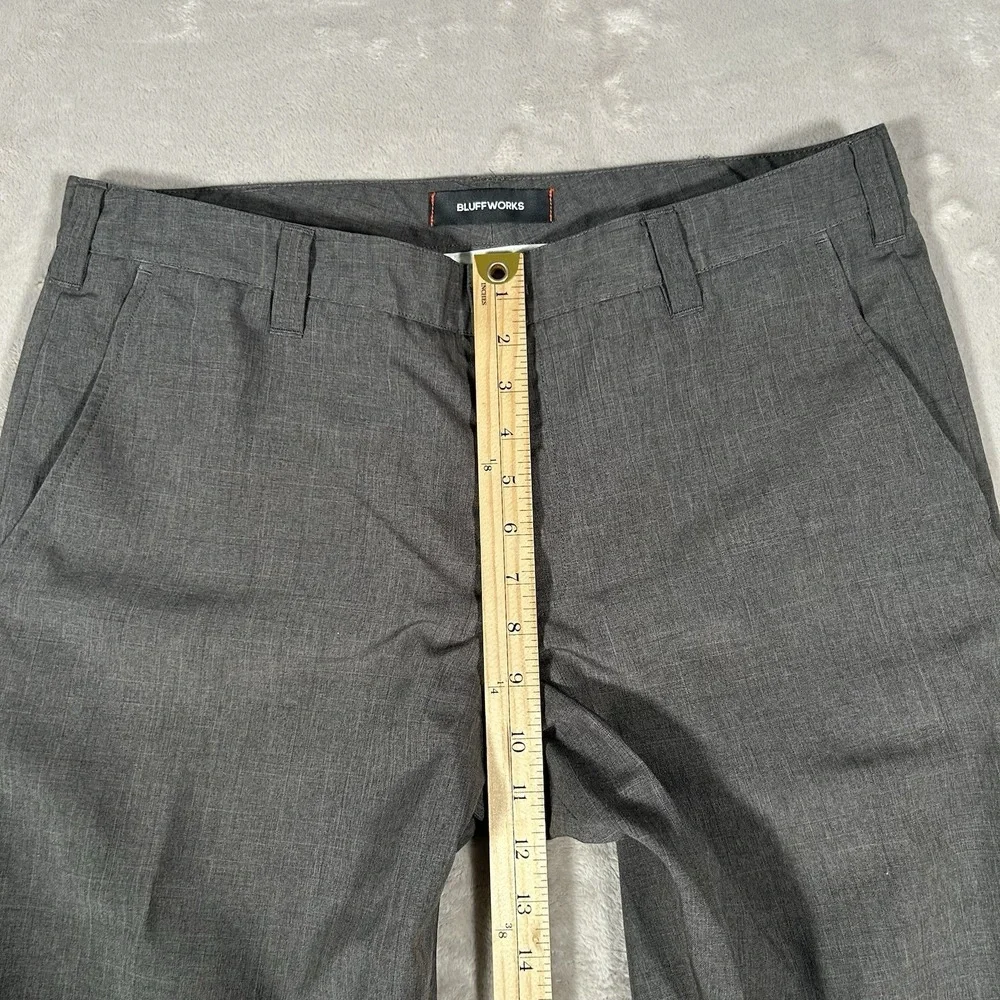 Bluffworks Ascender Chino Pants Mens 36x30 Gray Regular Fit Travel Made In USA